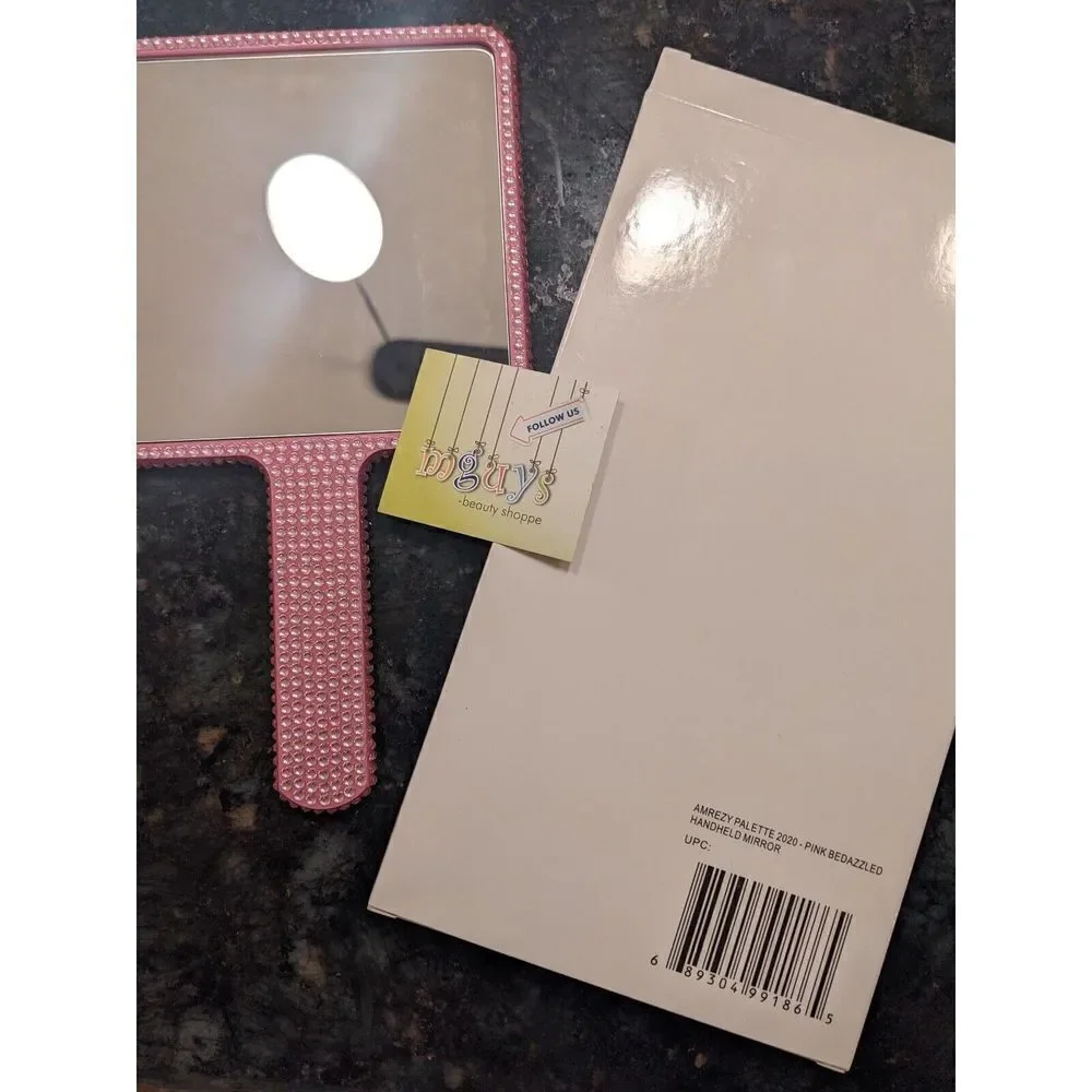 ANASTASIA Beverly Hills ABH AMREZY Pink Bedazzled Handheld Mirror BNIB HTF
